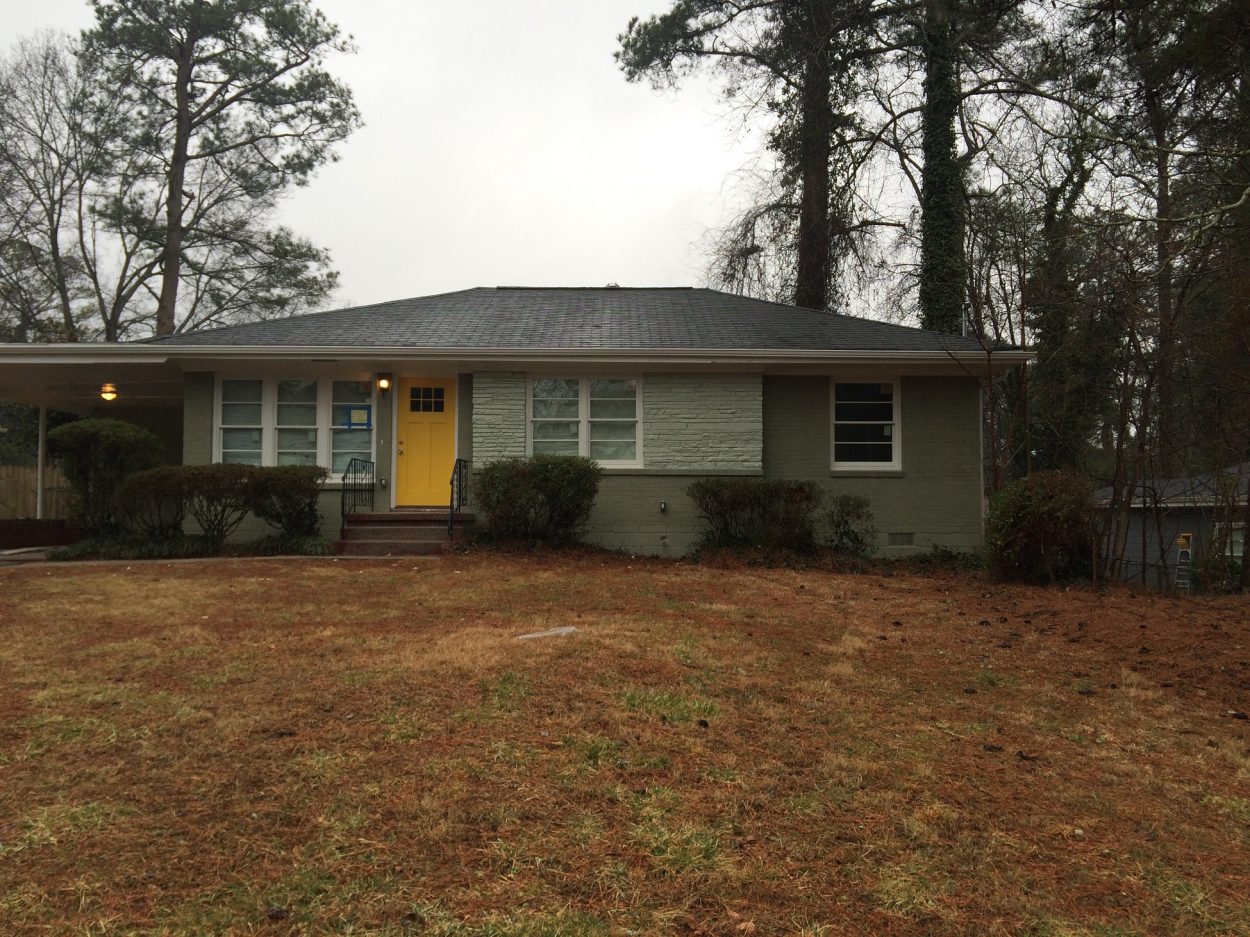 Mid Century painted brick ranch Decatur House For Rent Meadowbrook Acres Belvedere Park