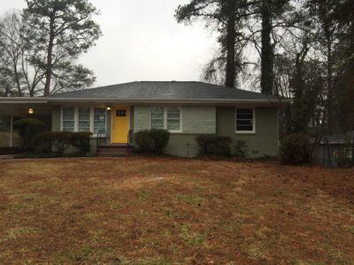 Mid Century painted brick ranch Decatur House For Rent Meadowbrook Acres Belvedere Park