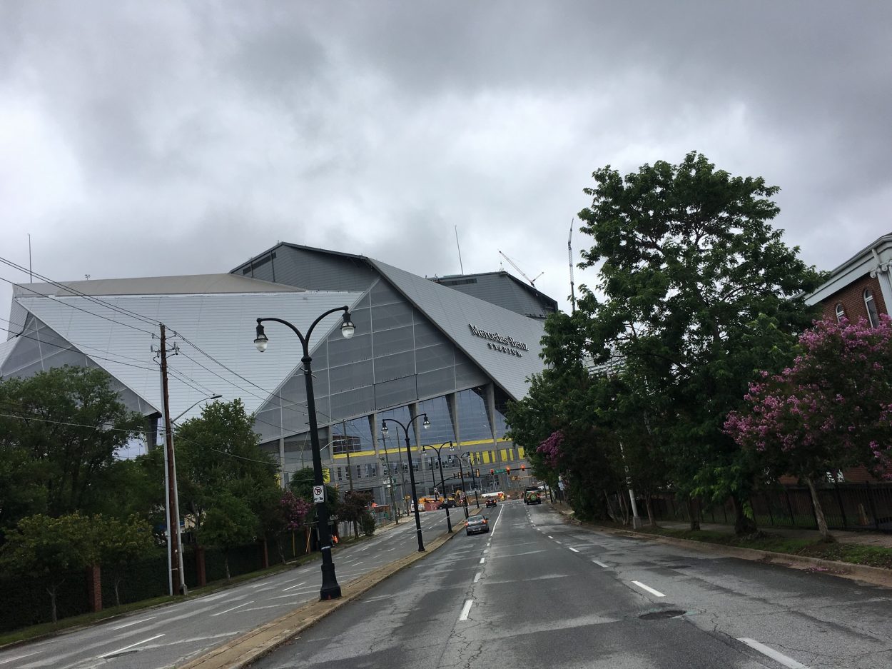 Mercedes Benz Stadium home of the Atlanta Falcons and Atlanta United