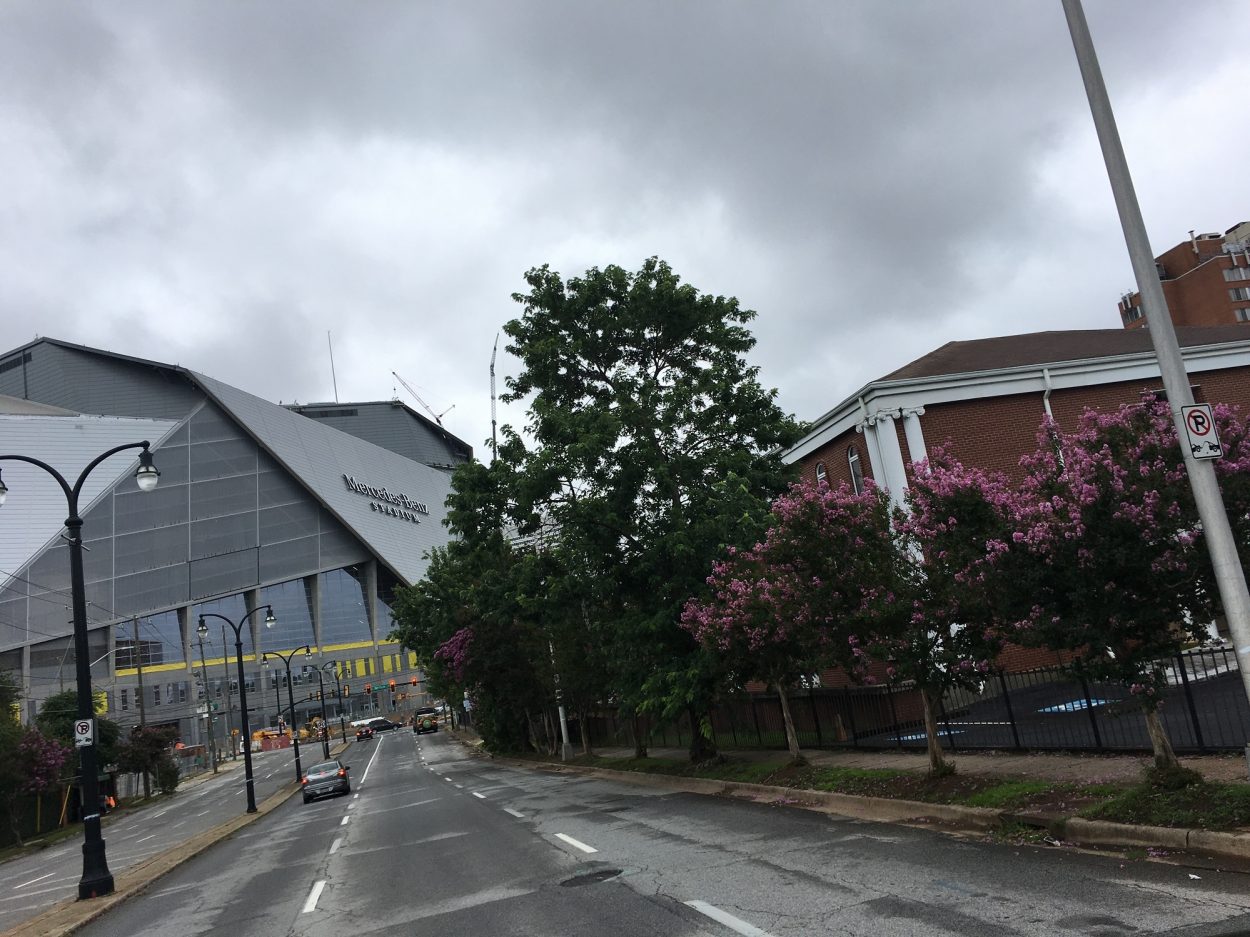 Mercedes Benz Stadium home of the Atlanta Falcons and Atlanta United