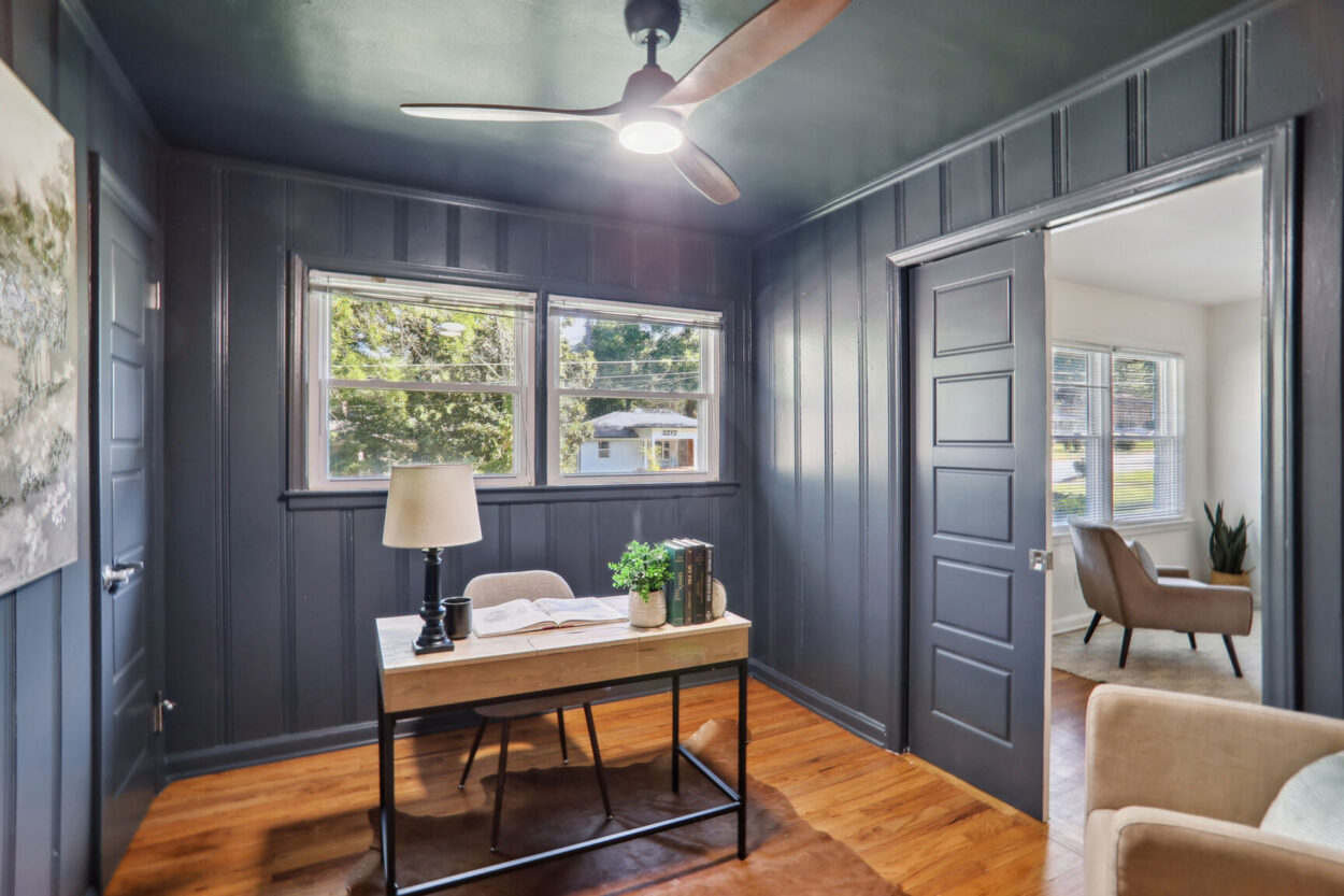 Office painted Black Meadowbrook Acres 3267 Bonway Drive Decatur Bedroom